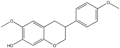 6-Methoxy-3-(4-methoxyphenyl)-3,4-dihydro-2H-1-benzopyran-7-ol Struktur