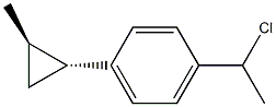 (1R,2R)-1-Methyl-2-[4-(1-chloroethyl)phenyl]cyclopropane Struktur