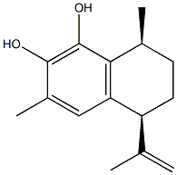 (1S,4S)-1,2,3,4-Tetrahydro-7,8-dihydroxy-4-isopropenyl-1,6-dimethylnaphthalene 结构式