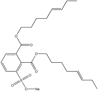 3-(Sodiosulfo)phthalic acid di(5-octenyl) ester Struktur