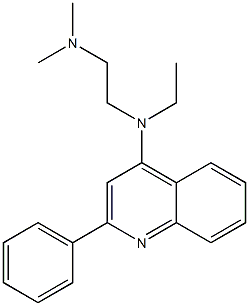 4-[N-Ethyl-N-(2-dimethylaminoethyl)amino]-2-phenylquinoline Struktur