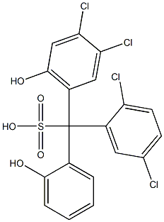 (2,5-Dichlorophenyl)(3,4-dichloro-6-hydroxyphenyl)(2-hydroxyphenyl)methanesulfonic acid Structure