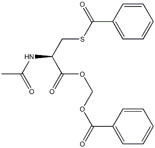 N-Acetyl-S-benzoyl-L-cysteine benzoyloxymethyl ester,,结构式