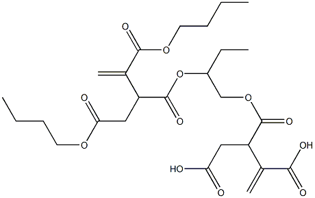 3,3'-[1-エチルエチレンビス(オキシカルボニル)]ビス(1-ブテン-2,4-ジカルボン酸ジブチル) 化学構造式