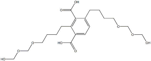 2,4-Bis(8-hydroxy-5,7-dioxaoctan-1-yl)isophthalic acid Structure