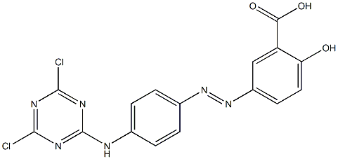 5-[p-(4,6-Dichloro-1,3,5-triazin-2-ylamino)phenylazo]-2-hydroxybenzoic acid,,结构式
