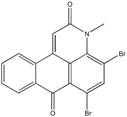 4,6-ジブロモ-2,3-ジヒドロ-3-メチル-7H-ジベンゾ[f,ij]イソキノリン-2,7-ジオン 化学構造式
