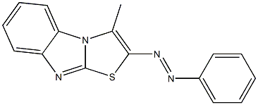 2-(フェニルアゾ)-3-メチルチアゾロ[3,2-a]ベンゾイミダゾール 化学構造式