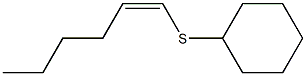 シクロヘキシル[(Z)-1-ヘキセニル]スルフィド 化学構造式