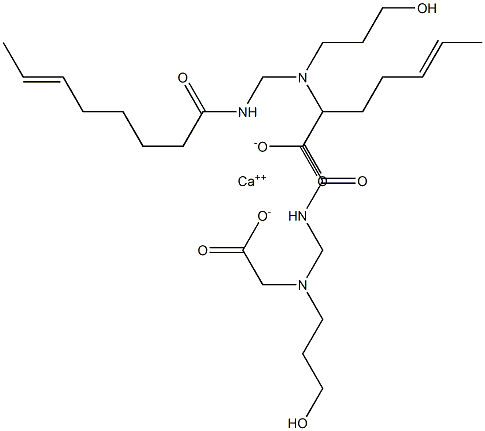 Bis[N-(3-hydroxypropyl)-N-(6-octenoylaminomethyl)glycine]calcium salt,,结构式