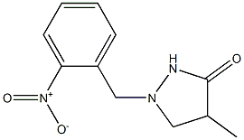 4-Methyl-1-(2-nitrobenzyl)pyrazolidin-3-one Struktur