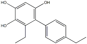 6-Ethyl-5-(4-ethylphenyl)benzene-1,2,4-triol 结构式