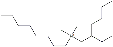 N-(2-エチルヘキシル)-N,N-ジメチル-1-オクタンアミニウム 化学構造式