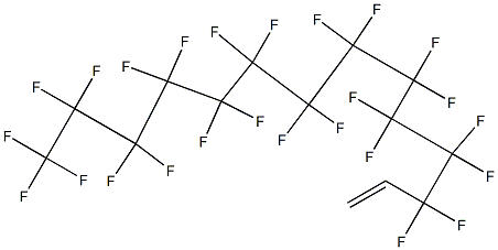 3,3,4,4,5,5,6,6,7,7,8,8,9,9,10,10,11,11,12,12,13,13,14,14,14-ペンタコサフルオロ-1-テトラデセン 化学構造式