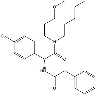 N-[(R)-1-(4-Chlorophenyl)-2-[(3-methoxypropyl)pentylamino]-2-oxoethyl]benzeneacetamide 结构式