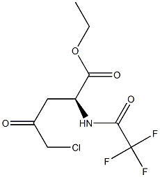 [S,(-)]-5-Chloro-2-[(2,2,2-trifluoroacetyl)amino]-4-oxovaleric acid ethyl ester Struktur