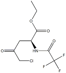 [S,(-)]-5-Chloro-2-[(2,2,2-trifluoroacetyl)amino]-4-oxovaleric acid ethyl ester 结构式