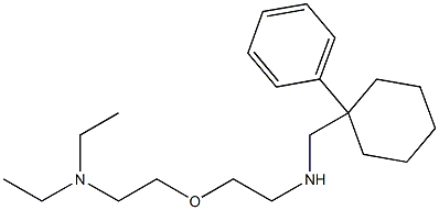 1-フェニル-N-[2-(2-ジエチルアミノエトキシ)エチル]シクロヘキサンメタンアミン 化学構造式