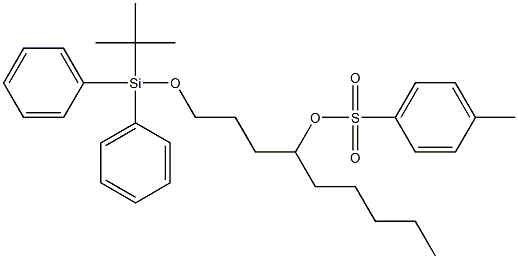 4-Methylbenzenesulfonic acid 1-[3-(tert-butyldiphenylsiloxy)propyl]hexyl ester Structure