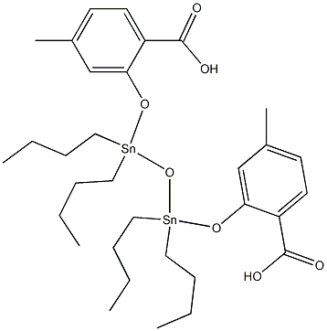 Bis(4-methylsalicylic acid)1,1,3,3-tetrabutyl-1,3-distanna-2-oxapropane-1,3-diyl ester Structure