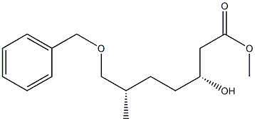 (3R,6S)-7-Benzyloxy-3-hydroxy-6-methylheptanoic acid methyl ester Structure