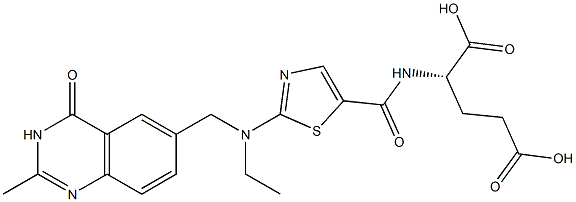 (2S)-2-[2-[N-Ethyl-N-[[(3,4-dihydro-2-methyl-4-oxoquinazolin)-6-yl]methyl]amino]-5-thiazolylcarbonylamino]glutaric acid