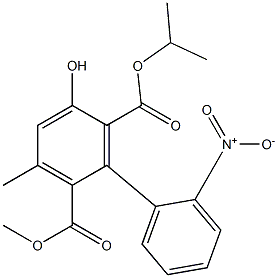 3-Methyl-5-hydroxy-2'-nitro-1,1'-biphenyl-2,6-dicarboxylic acid 2-methyl 6-isopropyl ester,,结构式