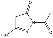 3-Amino-1-acetyl-1H-pyrazol-5(4H)-one Structure