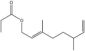 Propionic acid 3,6-dimethyl-2,7-octadienyl ester Struktur