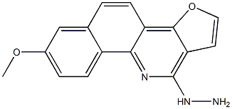 11-Hydrazino-7-methoxybenzo[h]furo[3,2-c]quinoline Struktur