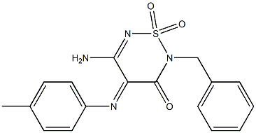  5-Amino-2-benzyl-4-[(4-methylphenyl)imino]-2H-1,2,6-thiadiazin-3(4H)-one 1,1-dioxide