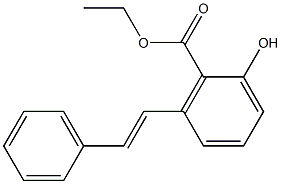 2-Hydroxy-6-[(E)-2-phenylethenyl]benzoic acid ethyl ester Structure