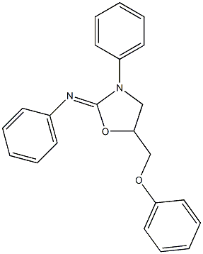 5-(フェノキシメチル)-N,3-ジフェニルオキサゾリジン-2-イミン 化学構造式