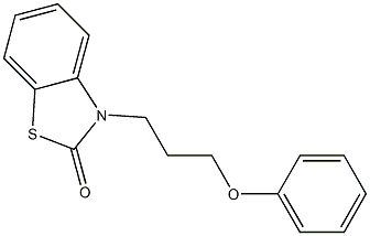 3-(3-フェノキシプロピル)ベンゾチアゾール-2(3H)-オン 化学構造式