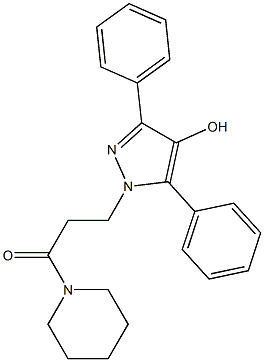 1-(1-Piperidinyl)-3-(4-hydroxy-3,5-diphenyl-1H-pyrazol-1-yl)-1-propanone Structure