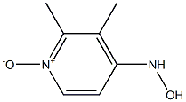 2,3-Dimethyl-4-hydroxyaminopyridine 1-oxide,,结构式