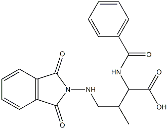 2-(Benzoylamino)-4-[(1,3-dioxo-2H-isoindol-2-yl)amino]-3-methylbutyric acid,,结构式