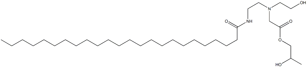 [N-[2-(1-Oxotetracosyl)aminoethyl]-N-(2-hydroxyethyl)amino]acetic acid 2-hydroxypropyl ester Structure