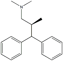 [S,(+)]-N,N,2-Trimethyl-3,3-diphenyl-1-propanamine Struktur
