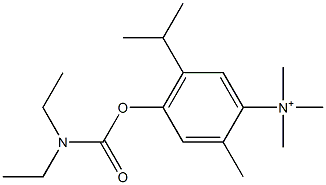 [4-[[(Diethylamino)carbonyl]oxy]-5-isopropyl-2-methylphenyl]trimethylaminium Struktur