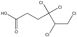 4,4,5,6-Tetrachlorohexanoic acid Struktur