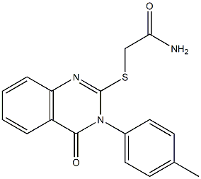 2-(2-Amino-2-oxoethylthio)-3-(4-methylphenyl)-quinazolin-4(3H)-one Struktur