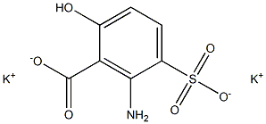 6-Amino-5-sulfosalicylic acid dipotassium salt Structure