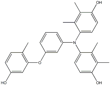 N,N-Bis(4-hydroxy-2,3-dimethylphenyl)-3-(3-hydroxy-6-methylphenoxy)benzenamine Structure