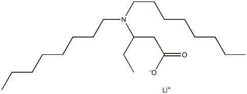 3-(Dioctylamino)valeric acid lithium salt,,结构式