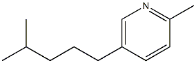 2-Methyl-5-(4-methylpentyl)pyridine,,结构式