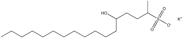 5-ヒドロキシヘプタデカン-2-スルホン酸カリウム 化学構造式