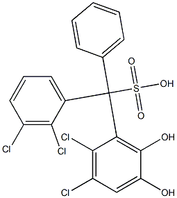 (2,3-Dichlorophenyl)(2,3-dichloro-5,6-dihydroxyphenyl)phenylmethanesulfonic acid Structure