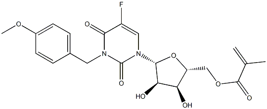 5-Fluoro-3-(4-methoxybenzyl)-5'-O-(2-methylacryloyl)uridine Struktur