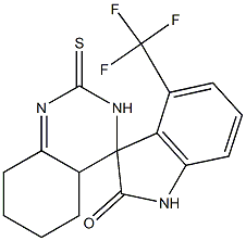 4'-(Trifluoromethyl)-2-thioxo-1',2,2',4a,5,6,7,8-octahydrospiro[quinazoline-4(3H),3'-[3H]indol]-2'-one Structure